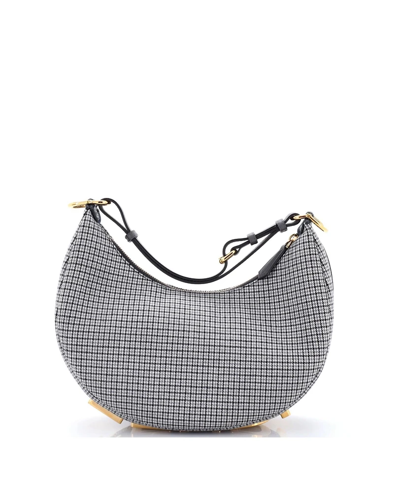 Pre-Owned Fendi Small Fendigraphy Bag Houndstooth Wool