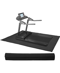 Fitvids High-Density Home Gym Equipment Mat, 1/4-Inch Nonslip Pvc Floor Protector for Treadmills, Exercise Bikes, and Fitness Equipment, 4' x 8'