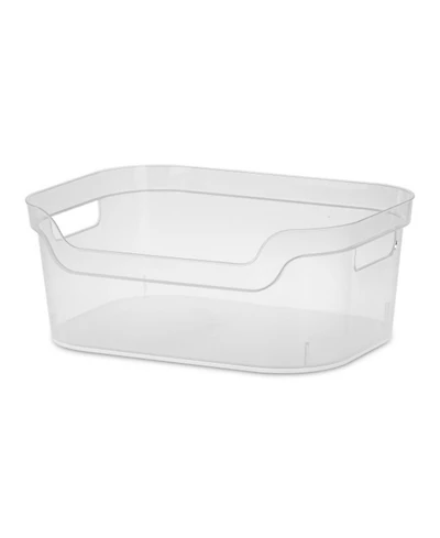 Sterilite 5.25x9.5x13 Inch Open Storage Bin w/ Carry Handles, Clear (16 Pack)
