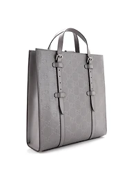 Pre-Owned Gucci Medium Tote Bag Gg Embossed Perforated Leather