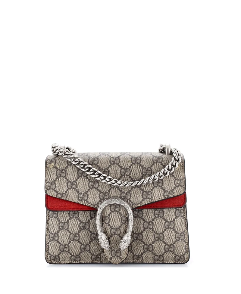 Pre-Owned Gucci Mini Dionysus Bag Gg Coated Canvas
