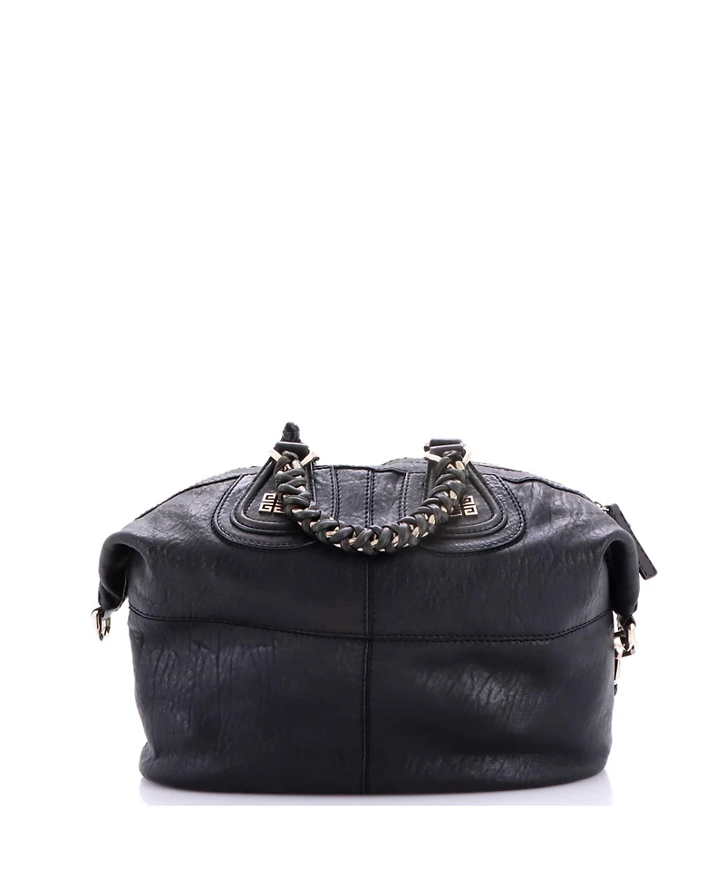 Pre-Owned Givenchy Medium Chain Wrap Nightingale Satchel Leather