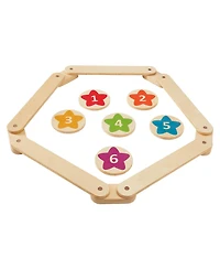 Slickblue 6 Pieces Wooden Balance Steppingstones for Kids Ages 2-6