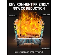 Decksplore Smokeless Fire Pit Portable Outdoor Firepits Pellet Fire Pits for Outside Wood Burning