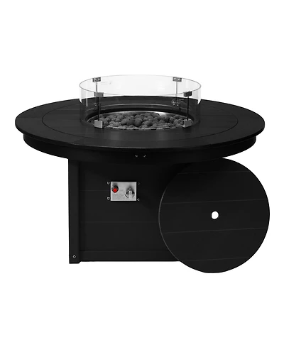 WestinTrends 47" Modern Outdoor 55,000 Btu Patio Propane Round Fire Pit Table