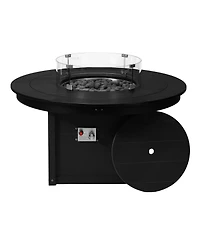 WestinTrends 47" Modern Outdoor 55,000 Btu Patio Propane Round Fire Pit Table