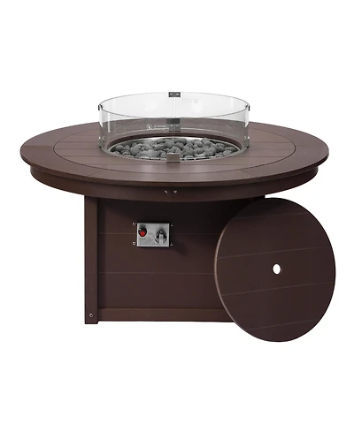 WestinTrends 47" Modern Outdoor 55,000 Btu Patio Propane Round Fire Pit Table