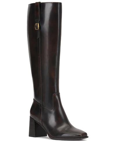 Vince Camuto Women's Sorana Regular-Calf Block Heel Riding Boots