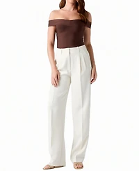 Guess Women's Theoline Perfect Pant Wide-Leg High-Rise Pants