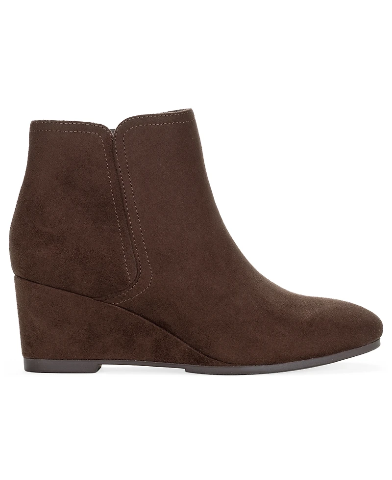 Style & Co Women's Portiaa Round Toe Wedge Dress Booties, Macy's Exclusive