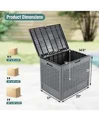 Mecale 25-Gallon Rattan-Look Deck Box for Package Drops and Patio Gear