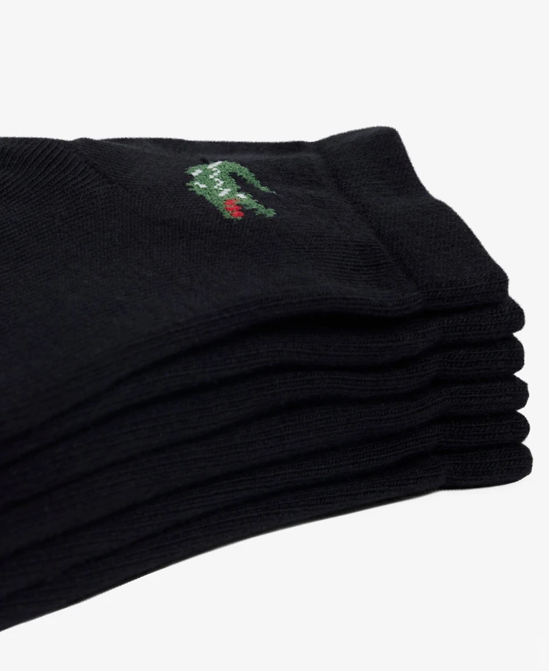 Lacoste Men's Ribbed-Cuff Ankle Socks, 3-Pack