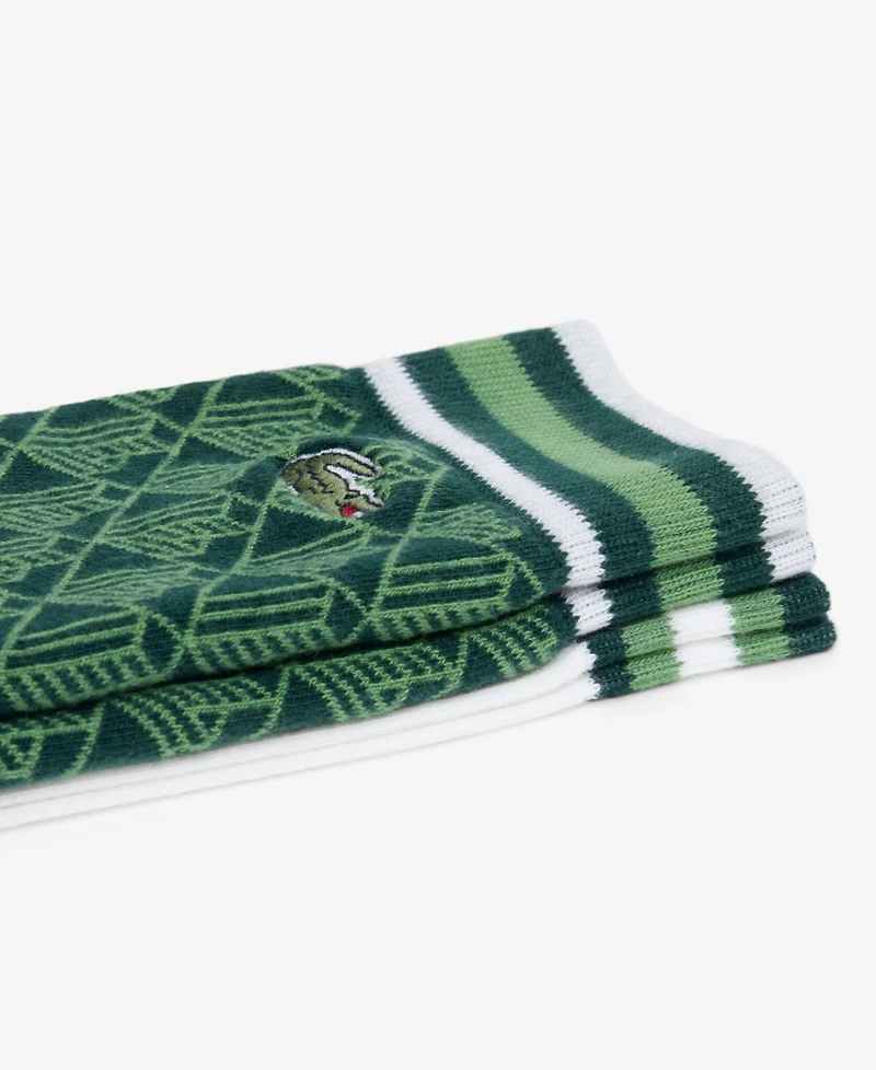 Lacoste Men's Ribbed Crew Socks, 2-Pack