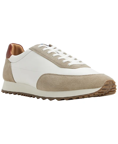 B by Brooks Brothers Men's Arverne Leather Round-Toe Sneakers