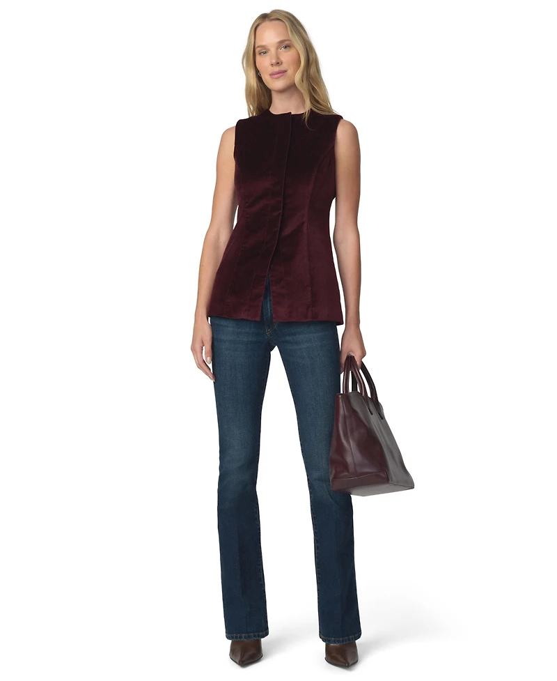 Joe's Jeans Women's Velveteen Tunic Sleeveless Button-Front