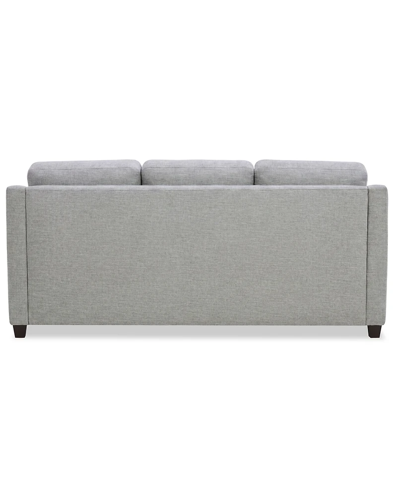 Lorrana 3-Seat Curved Arms Fabric Reversible Back Cushion Sofa, Macy's Exclusive
