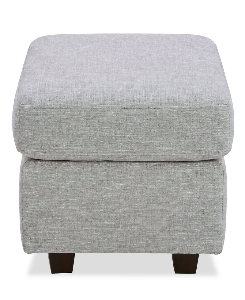 Lorrana 24" Fabric Reversible Back Cushion Ottoman, Macy's Exclusive