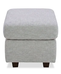 Lorrana 24" Fabric Reversible Back Cushion Ottoman, Macy's Exclusive