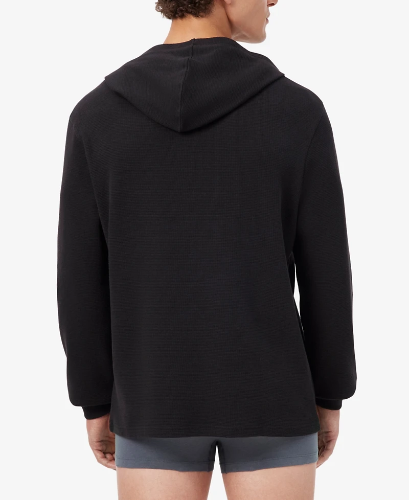 Lacoste Men's Sleep Waffle-Knit Graphic Hoodie