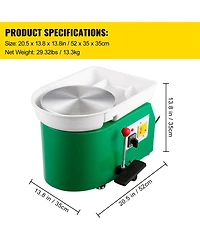 Yobtop Pottery Wheel for Ceramic Work Clay Art Diy 350W Electric Pottery Forming Machine, Adjustable Feet Lever Pedal, Clay Tool with Tray, 18 Piece