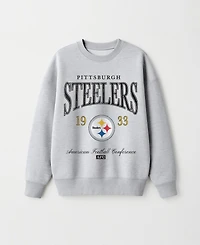Gameday Couture Women's Ash Pittsburgh Steelers Instant Classic Oversized Premium Drop Shoulder Sweatshirt