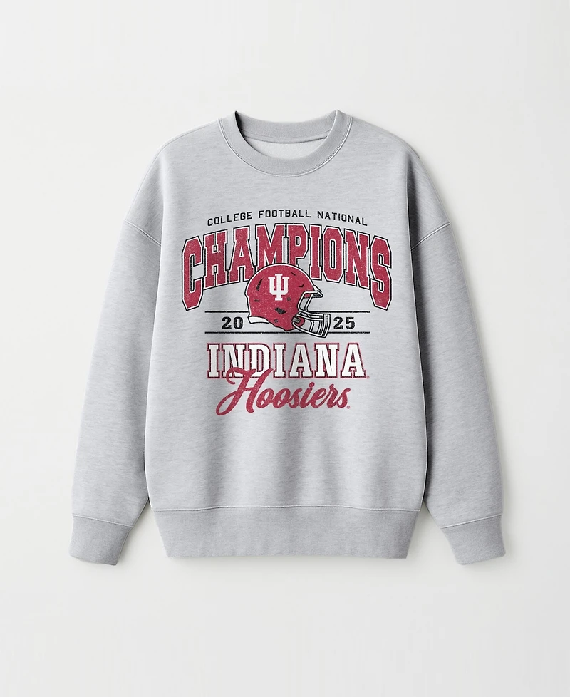 Gameday Couture Women's Indiana Hoosiers Legacy Play Oversized Drop-Shoulder Cotton-Blend Sweatshirt