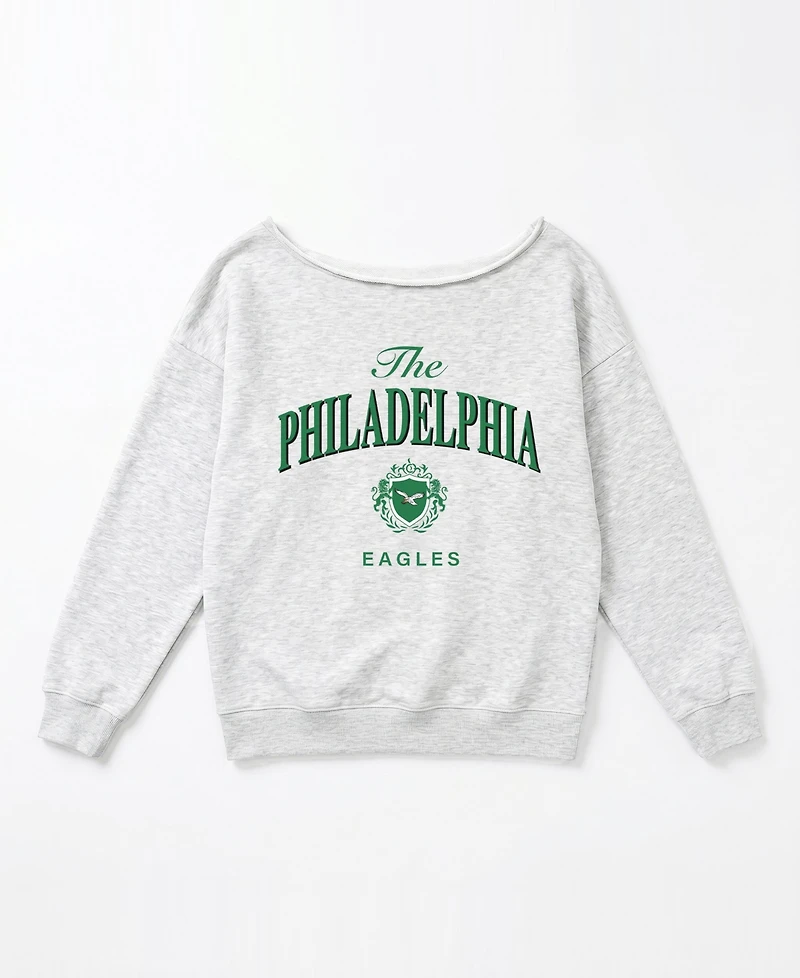 Gameday Couture Women's Philadelphia Eagles Offsides Energy Off-Shoulder Sweatshirt