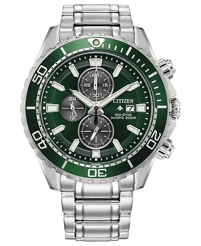 Citizen Eco-Drive Men's Chronograph Promaster Dive Stainless Steel Bracelet Watch 45mm