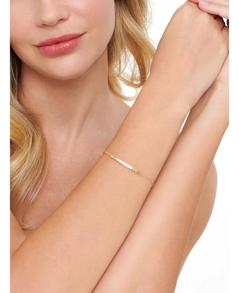 Devata Round Link Chain Bracelet in 14K Gold, 6.5 in adj to 7.5 in, approx. 2.8 grams