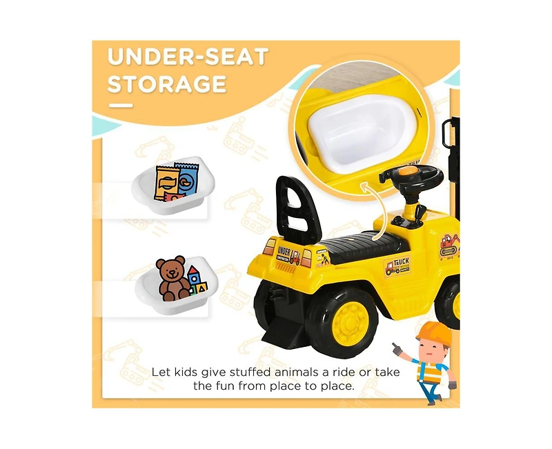 Yobtop Sit and Scoot Forklift Lever-Operated Working Fork Ride-On Toy, 66 lbs, Ages 3+