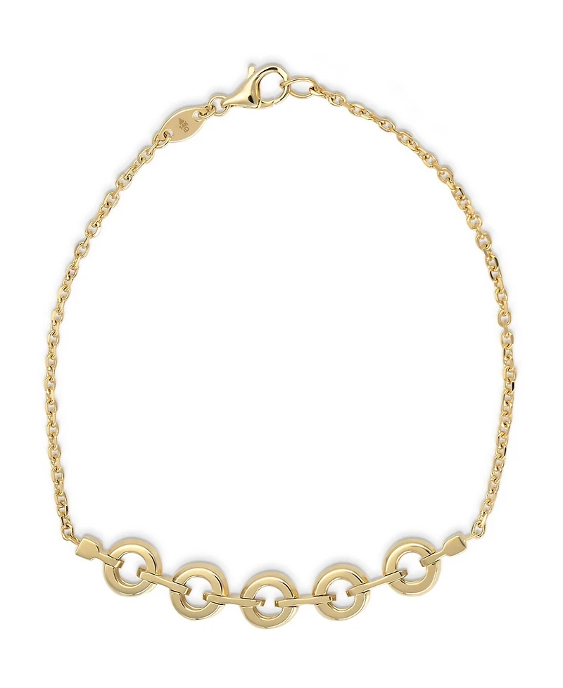 Devata Cable Link Chain Bracelet in 14K Gold, 6.5 in adj to 7.5 in, approx. 3.5 grams