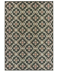 Oriental Weavers Latitude 1904K Gray 5'3" x 7'3" Outdoor Area Rug