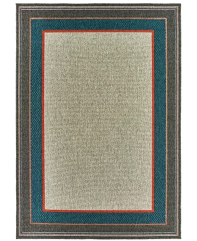 Oriental Weavers Latitude 8021L Gray 5'3" x 7'3" Outdoor Area Rug