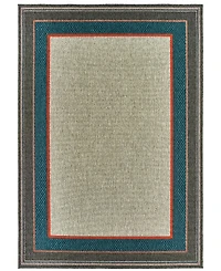 Oriental Weavers Latitude 8021L Gray 5'3" x 7'3" Outdoor Area Rug
