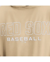 Fanatics Men's Khaki Boston Red Sox ClutchLong sleeves Hooded T-Shirt