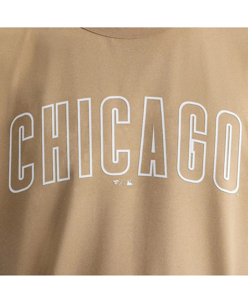 Fanatics Men's Khaki Chicago Cubs Clutch Winning Edge T-Shirt