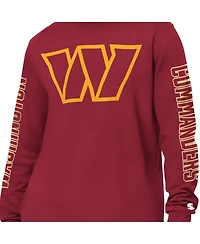 Starter Men's Burgundy Washington Commanders Clutch Hit Ii Long-Sleeve T-Shirt