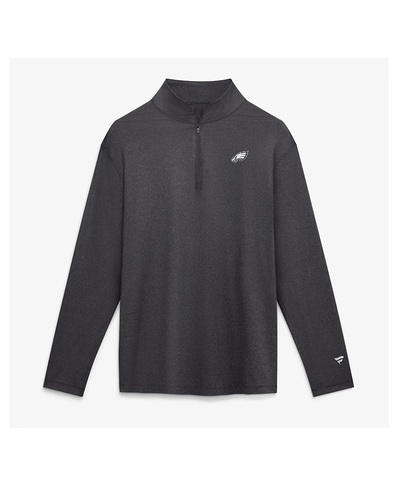 Fanatics Men's Charcoal Philadelphia Eagles Clutch Quarter-Zip Pullover Sweatshirt