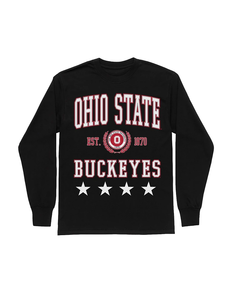 Gameday Couture Women's Black Ohio State Buckeyes Oversized Everyday StarLong sleeves T-Shirt