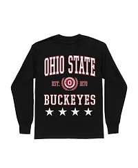 Gameday Couture Women's Black Ohio State Buckeyes Oversized Everyday StarLong sleeves T-Shirt