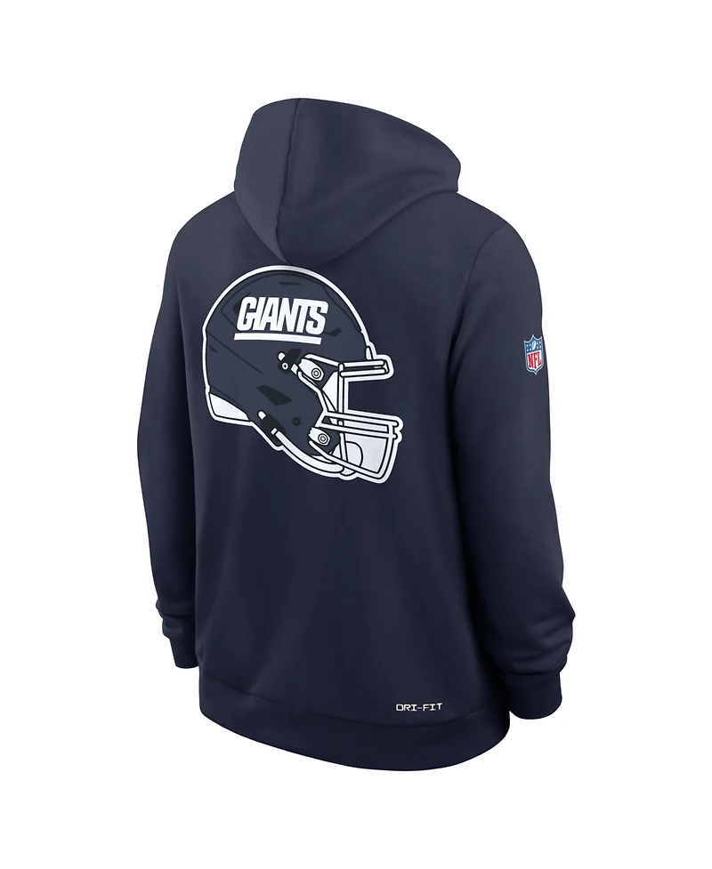 Nike Men's Navy New York Giants Standard Issue ReplayAlternate Dri-fit Hoodie