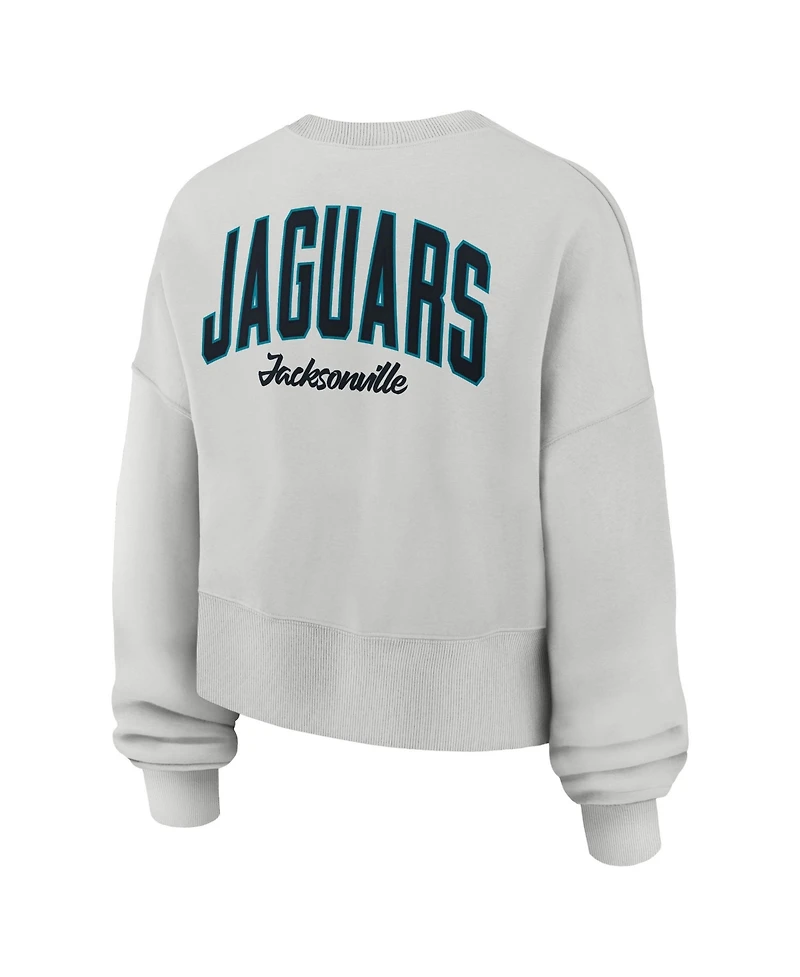 Nike Women's Gray Jacksonville Jaguars Oversized Primetime Phoenix Fleece Sweatshirt