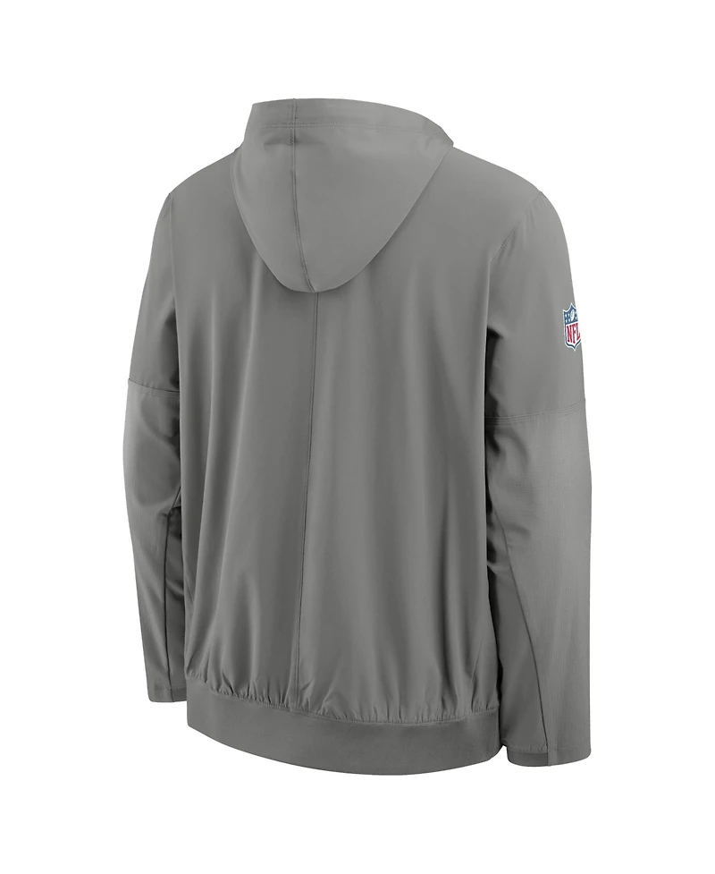 Nike Men's Gray Buffalo Bills Sideline Broken Rules Alternate Anorak Half-Zip Hoodie