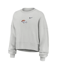 Nike Women's Gray Denver Broncos Oversized Primetime Phoenix Fleece Sweatshirt