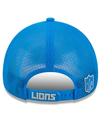 New Era Men's Blue Detroit Lions 2026 Sideline Apex 9FORTY Adjustable Trucker Hat