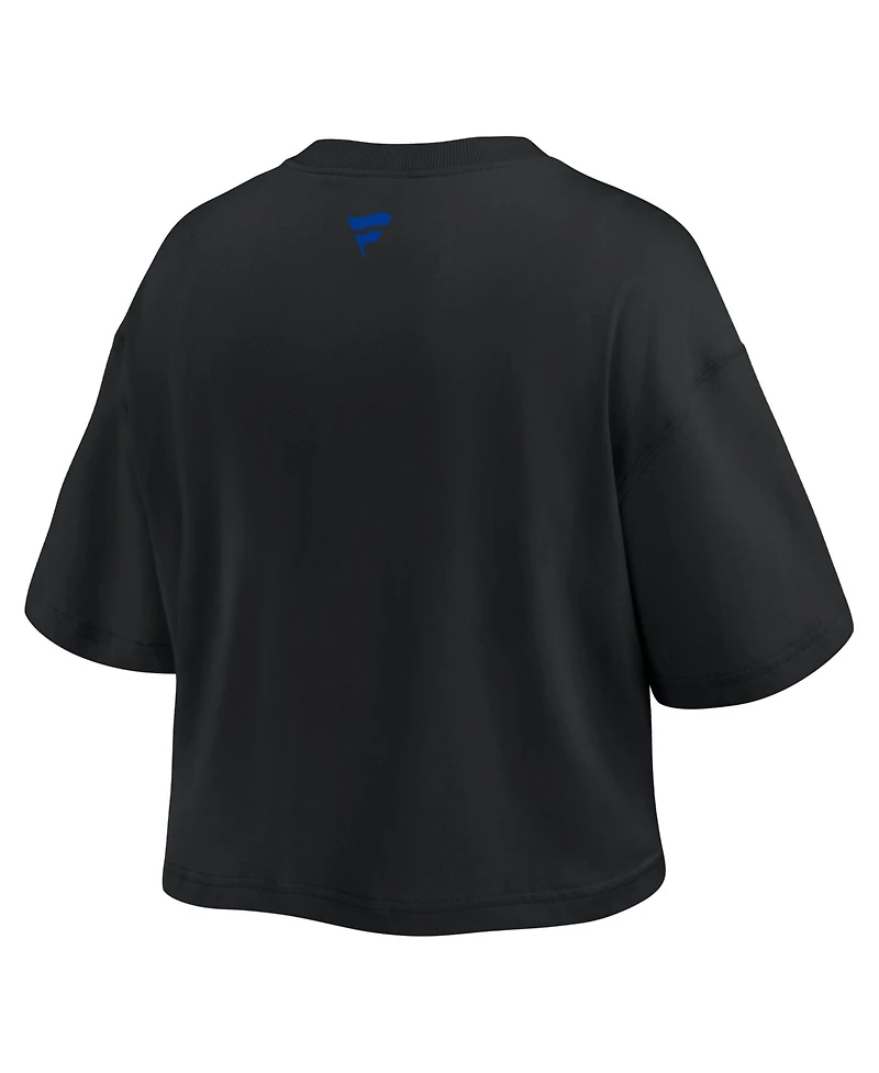 Fanatics Women's Black Buffalo Bills Americana Cropped T-Shirt