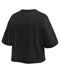 Fanatics Women's Black Buffalo Bills Americana Cropped T-Shirt