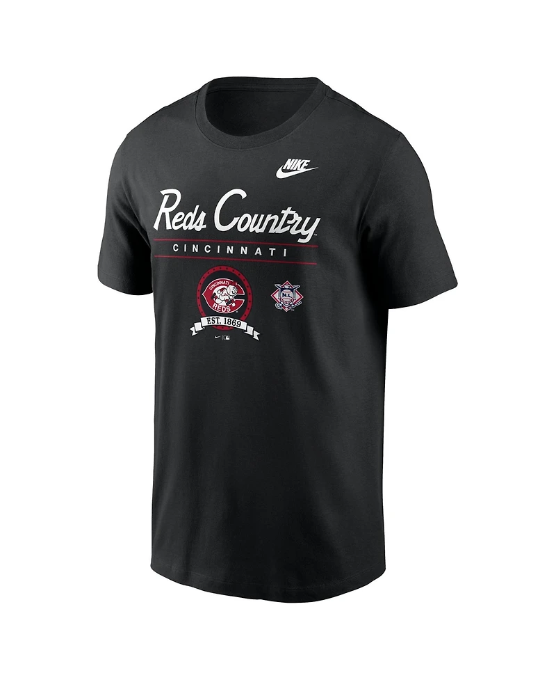 Nike Men's Black Cincinnati Reds Cooperstown Graphic T-Shirt