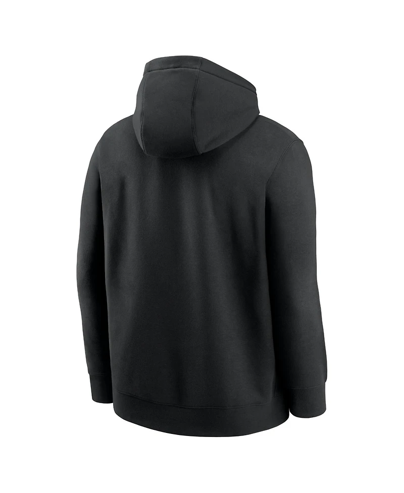 Nike Men's Black Georgia Bulldogs Primetime Arched Club Fleece Pullover Sweatshirt Hoodie