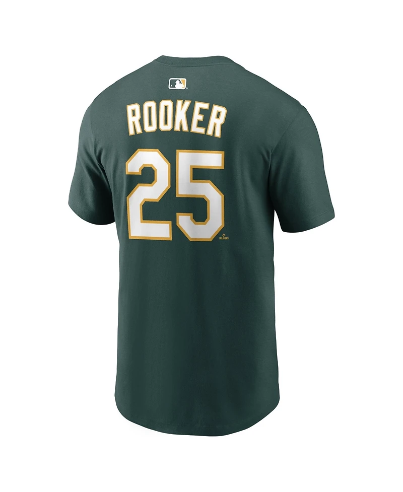 Nike Men's Brent Rooker Green Athletics Name Number T-Shirt